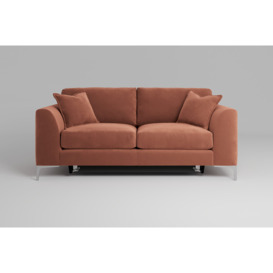 melody - 3 Seater Sofa Bed Soft Touch Velvet Cinnamon