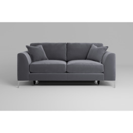 melody - 3 Seater Sofa Bed Soft Touch Velvet Granite