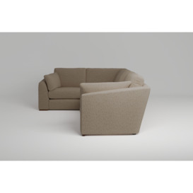 Muse - Small Corner Sofa Chunky Textured Weave Linen