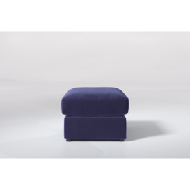 Chairs - Small Storage Stool Soft Touch Velvet Midnight Blue