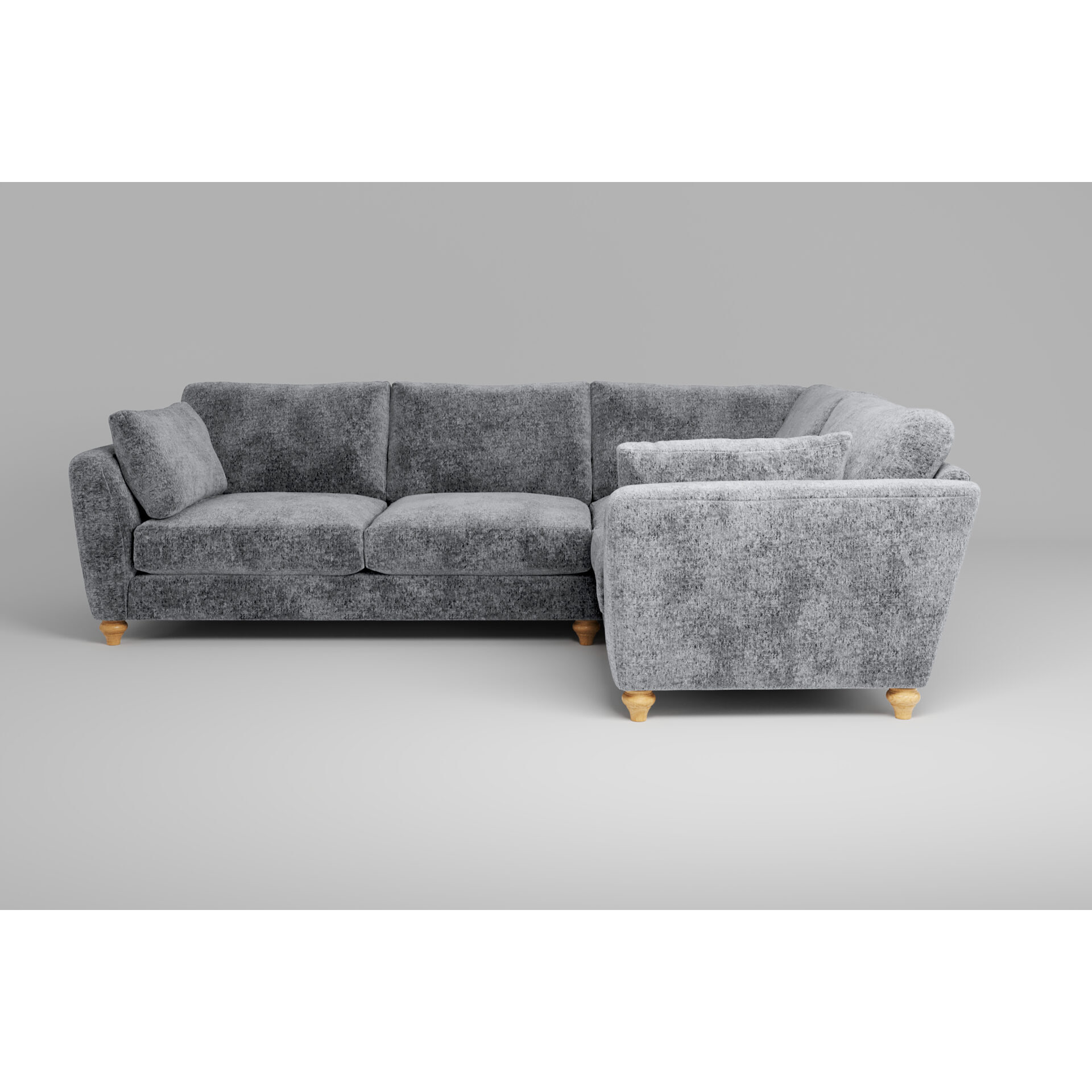 Dark Grey Small Corner Sofa - zofa Daydream Small Corner Nickel