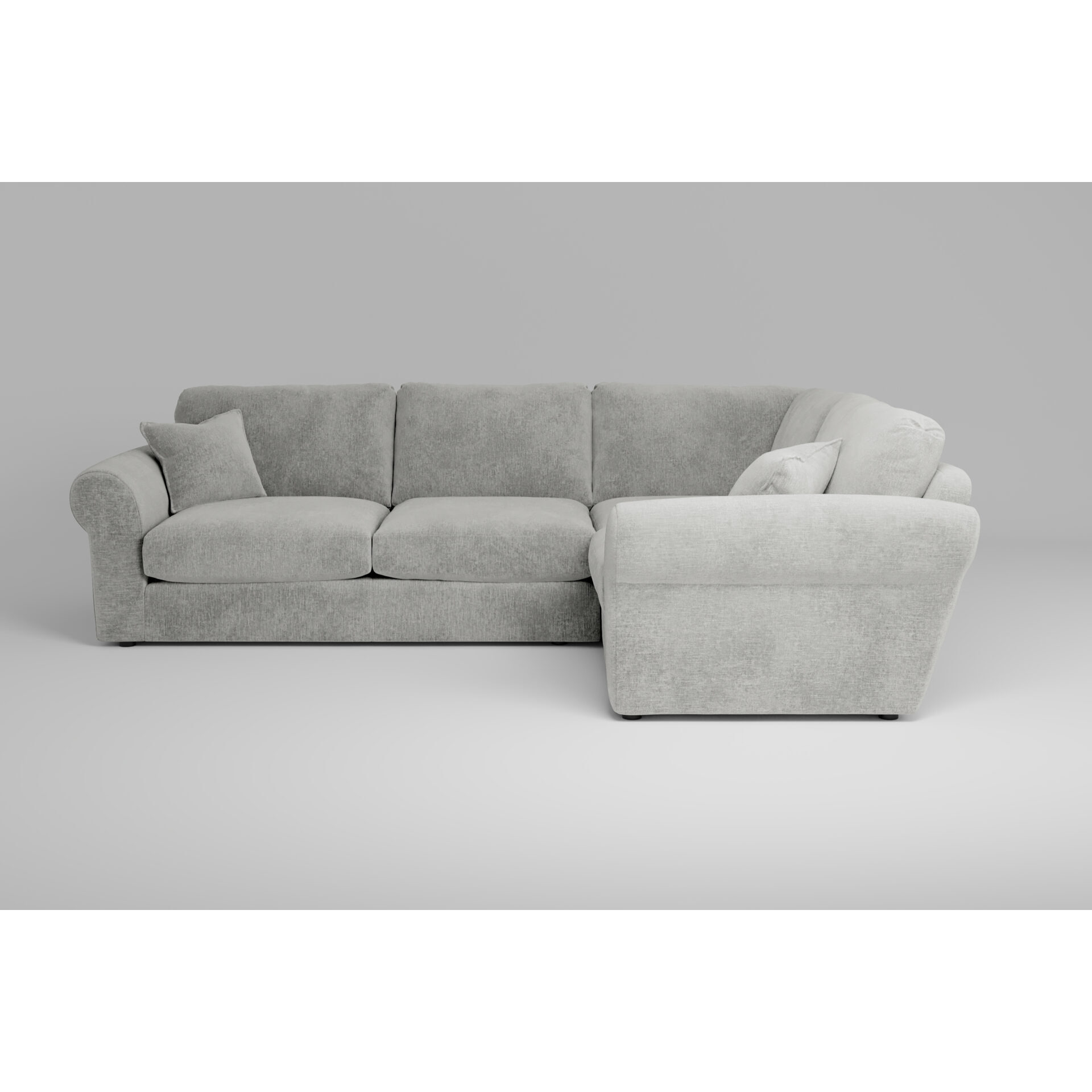 Grey Small Corner Sofa - zofa Mellow Small Corner Pure