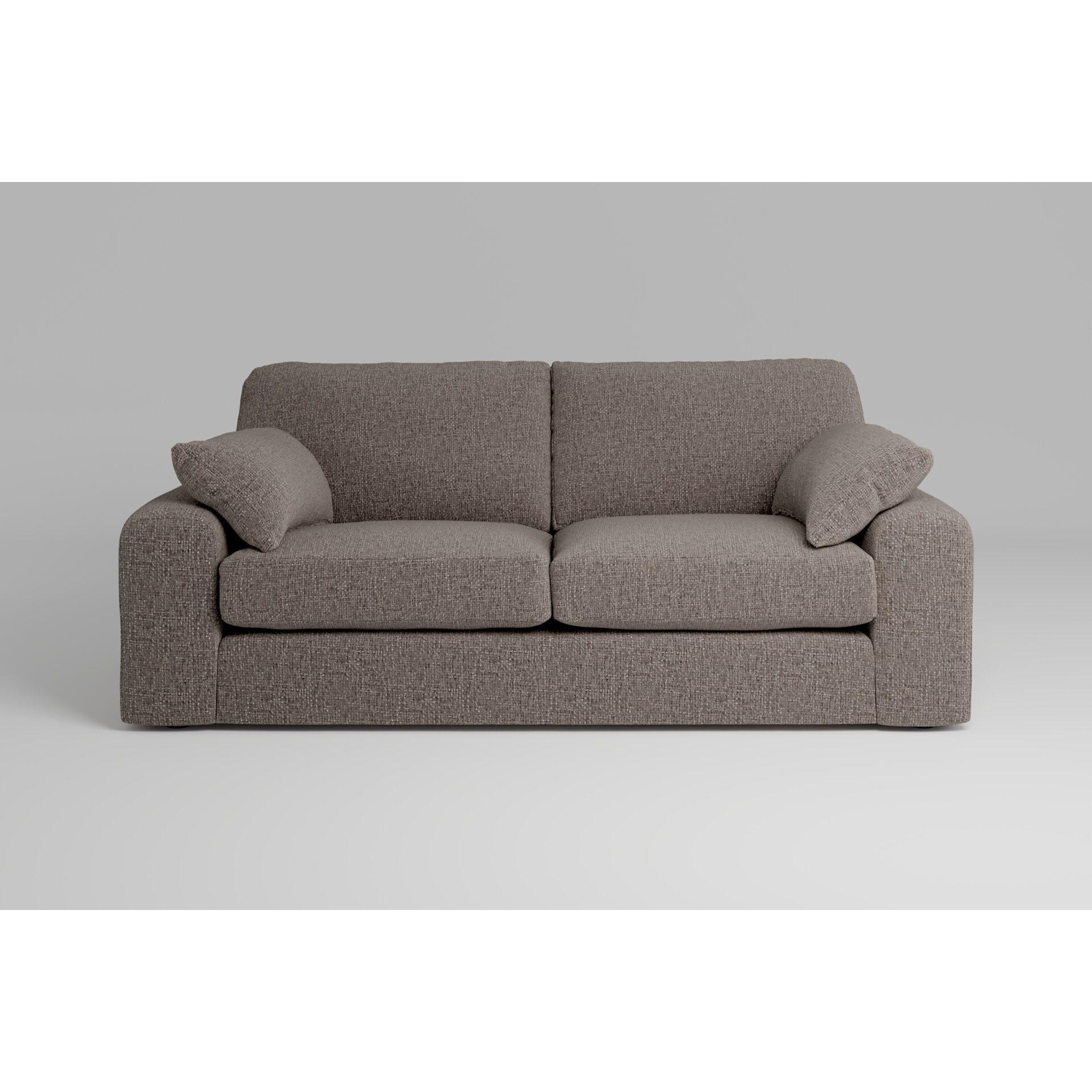 Dove Grey Chunky Textured Weave 3 Seater Sofa - zofa 7th Heaven Maxi