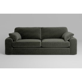 Buy Grey 4 Seater Sofa - zofa 7th Heaven Maxi 4 Seater Charcoal | Chunky Textured Weave