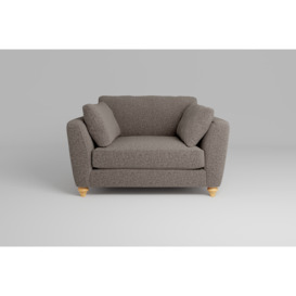 Buy Dove Grey Daydream Loveseat | Chunky Textured Weave
