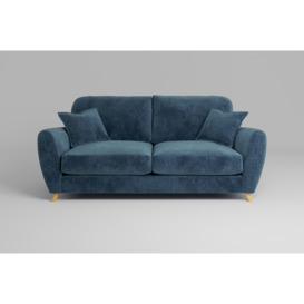 Buy Blue Cloud Nine 3 Seater Fjord Sofa | Soft Woven Chenille Material