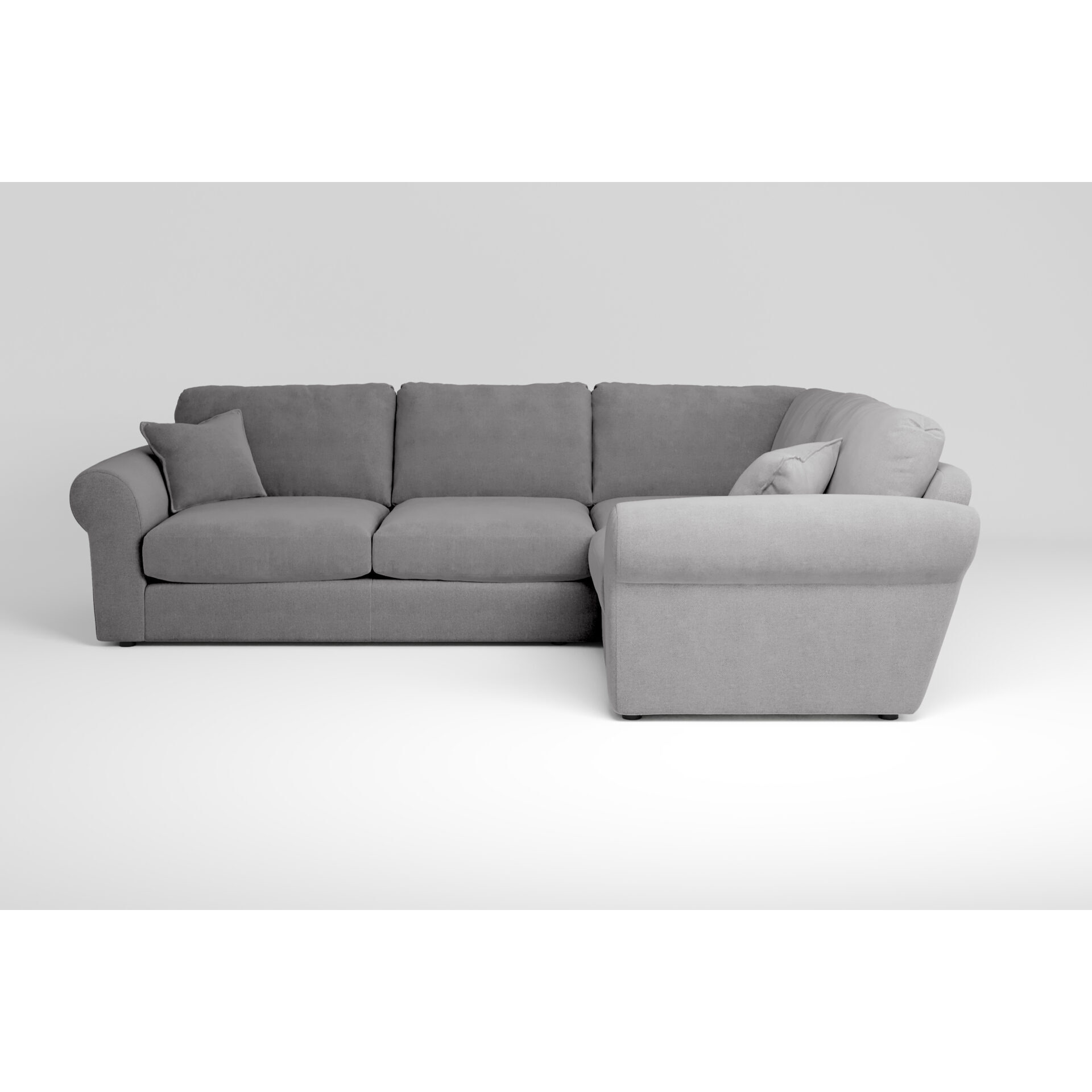 Mellow - Small Corner Sofa Brushed Wool Feel Pewter