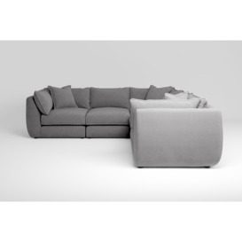 Utopia Modular Sofa Range | Large Corner Brushed Wool Feel Pewter