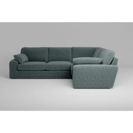 Green Chunky Textured Weave Small Corner Sofa - 7th Heaven Maxi Lagoon