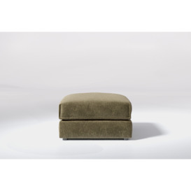 Green Large Storage Stool for Utopia Sofa - Soft Woven Chenille