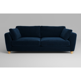Daydream - 4 Seater Sofa in Royal Blue Soft Touch Velvet