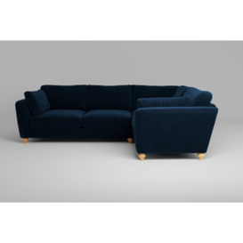 Daydream - Small Corner Sofa in Soft Touch Velvet Royal Blue
