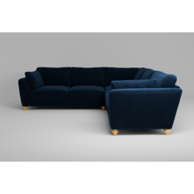 Daydream - Large Corner Sofa Soft Touch Velvet Royal Blue