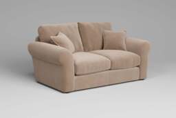 Mellow - 2 Seater Sofa, Soft Touch Velvet / Soft Mink - thumbnail 2