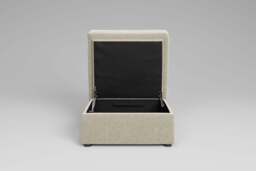 Fusion - Small Storage Stool, Cosy Textured Weave / Nougat - thumbnail 2