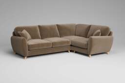 Cloud Nine - Small Corner Sofa, Luxe Woven Velvet / Mocha - thumbnail 3