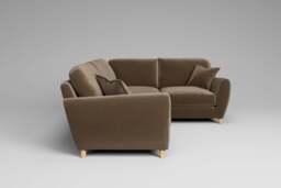 Cloud Nine - Small Corner Sofa, Luxe Woven Velvet / Mocha - thumbnail 2
