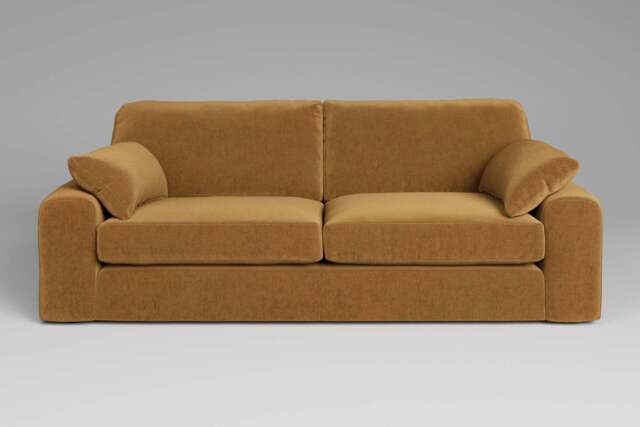 7th Heaven Maxi - 4 Seater Sofa, Luxe Woven Velvet / Old Gold