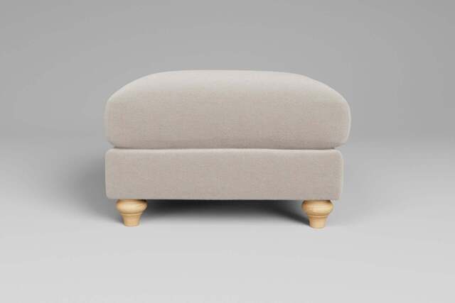 Daydream - Footstool (Medium), Plush Chenille / Chalk - image 1