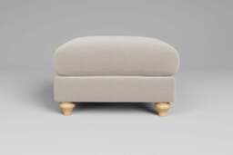Daydream - Footstool (Medium), Plush Chenille / Chalk
