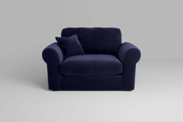 Mellow - Loveseat, Soft Touch Velvet / Midnight Blue