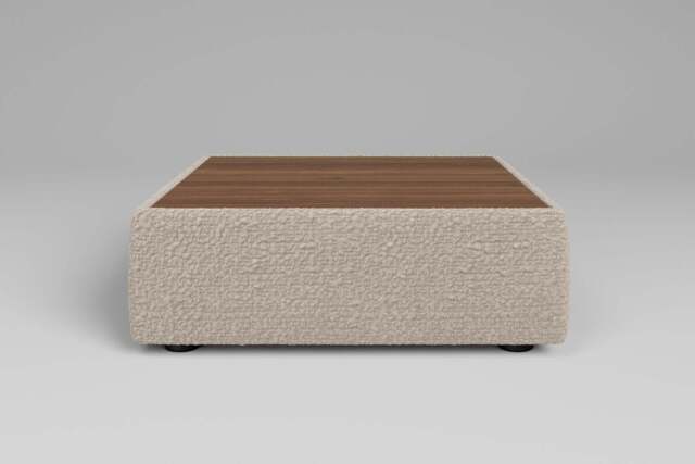 Utopia - Coffee Table - Rearrangeable Modular Sofa, Walnut / Boucle / Bone - image 1