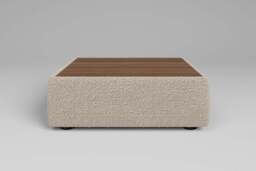 Utopia - Coffee Table - Rearrangeable Modular Sofa, Walnut / Boucle / Bone - thumbnail 1