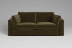 Muse - 3 Seater Sofa, Luxe Woven Velvet / Forest Green