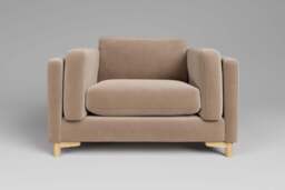 Fusion - Large Chair, Soft Touch Velvet / Soft Mink