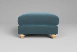 Daydream - Footstool (Medium), Soft Touch Velvet / Sea Green