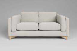 Fusion - 2 Seater Sofa, Luxe Woven Velvet / Snow - thumbnail 1