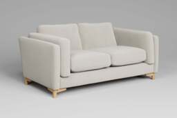 Fusion - 2 Seater Sofa, Luxe Woven Velvet / Snow - thumbnail 2