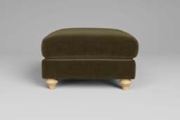 Daydream - Footstool (Medium), Luxe Woven Velvet / Forest Green