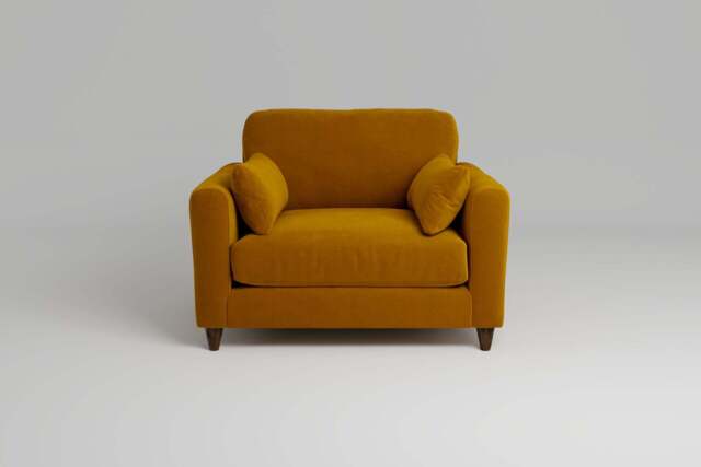 7th Heaven Midi - Loveseat, Soft Touch Velvet / Saffron - image 1