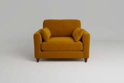 7th Heaven Midi - Loveseat, Soft Touch Velvet / Saffron - thumbnail 1
