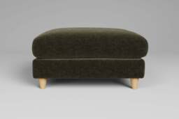 Cloud Nine - Footstool (Large), Plush Chenille / Woodland Green