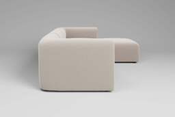 Aura - 3 Piece with Footstool - Rearrangeable Modular Sofa, Plush Chenille / Chalk - thumbnail 2