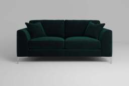 melody - 3 Seater Sofa, Soft Touch Velvet / Bottle Green