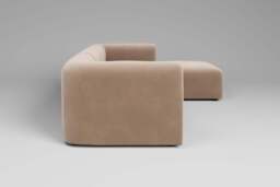 Aura - 3 Piece with Footstool - Rearrangeable Modular Sofa, Boucle / Mink - thumbnail 4