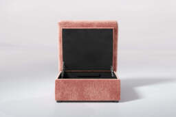 Muse - Small Storage Stool, Soft Woven Chenille / Spice - thumbnail 2