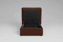 Muse - Small Storage Stool, Soft Woven Chenille / Spice - thumbnail 5