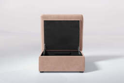 Tranquil - Small Storage Stool, Cotton Blend / Chai - thumbnail 2