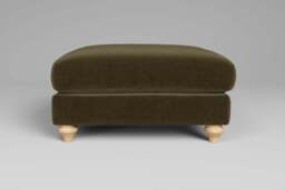 Daydream - Footstool (Large), Luxe Woven Velvet / Forest Green