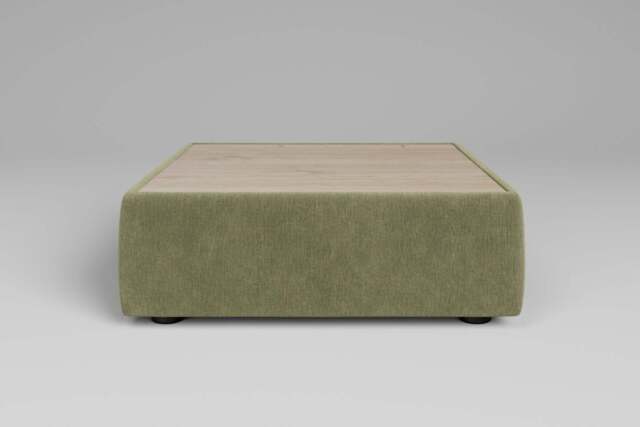 Utopia - Coffee Table - Rearrangeable Modular Sofa, Oak / Cotton Blend / Jade - image 1