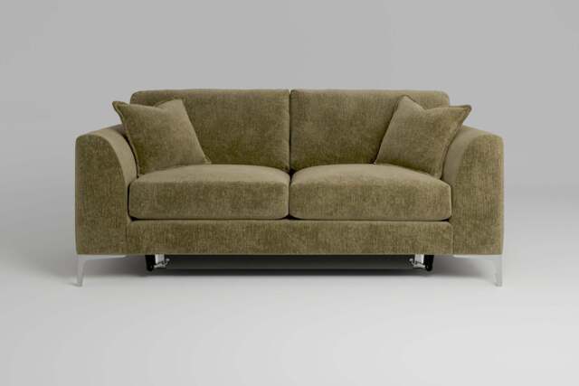 melody - 3 Seater Sofa Bed, Soft Woven Chenille / Olive - image 1