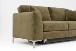 melody - 3 Seater Sofa Bed, Soft Woven Chenille / Olive - thumbnail 2