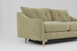 hush - 3 Seater Sofa Bed, Cotton Blend / Jade - thumbnail 2