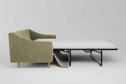 hush - 3 Seater Sofa Bed, Cotton Blend / Jade - thumbnail 3