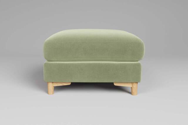 Fusion - Footstool (Medium), Brushed Wool Feel / Sage - image 1