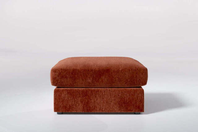 Muse - Large Storage Stool, Soft Woven Chenille / Spice - image 1